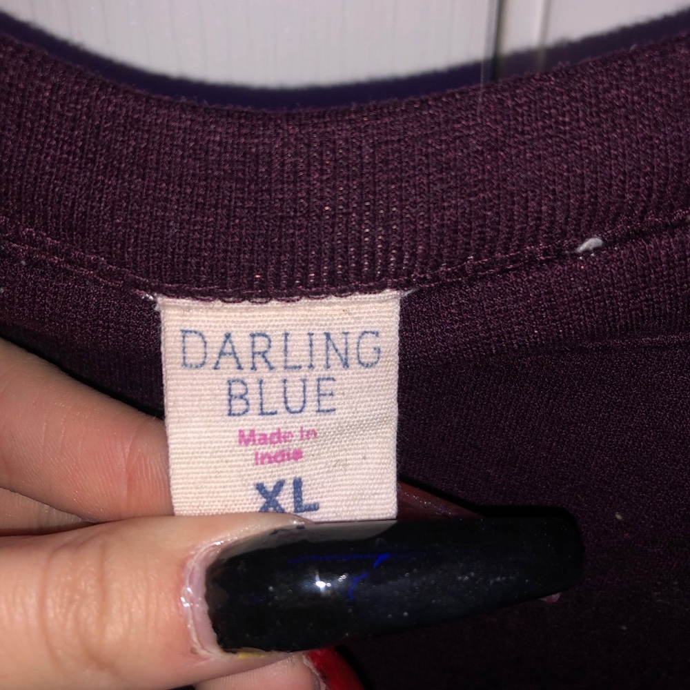 Maroon Ripped Sweatshirt - Picture 2 of 2